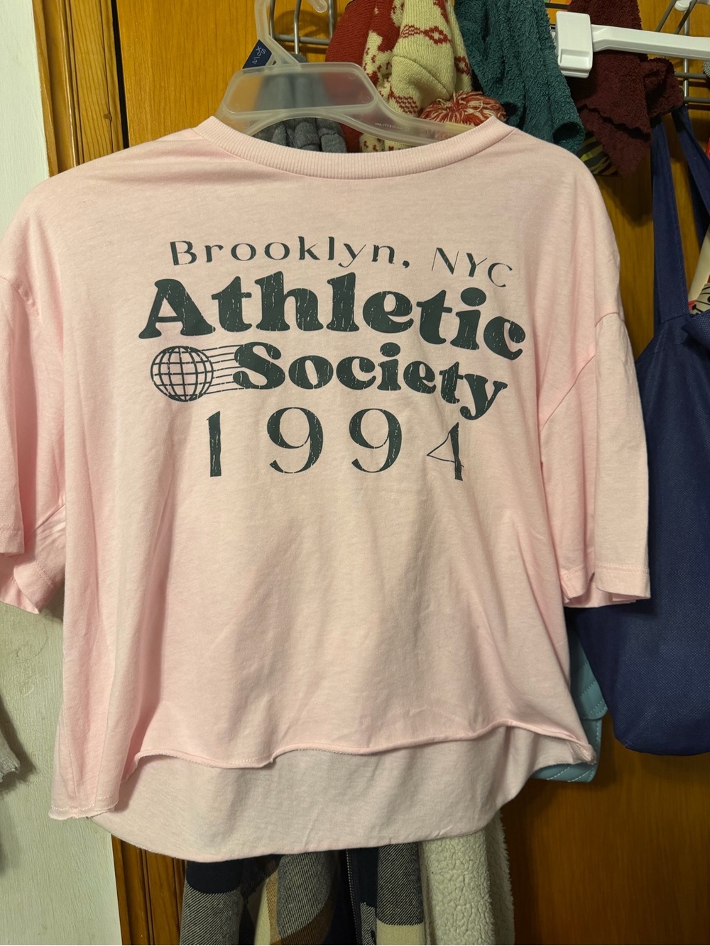 No Boundaries Pink "Athletic Society 1994" Graphic Tee